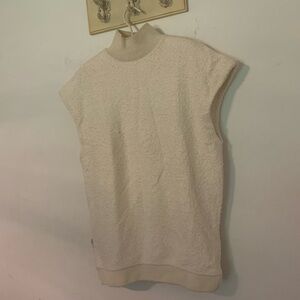 Zara Sleeveless High Neck Sweater S Knitted Top Vest Pullover